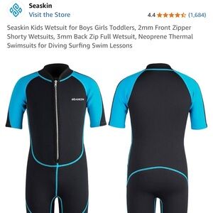 Skin Kids Wetsuit - Black and Blue